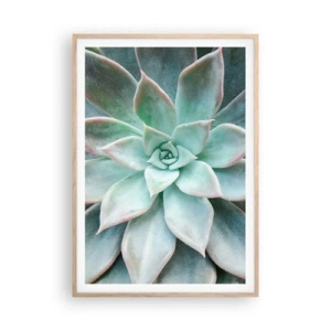 Plakat i ramme af lyst egetræ - Hjertet af ørkenen - 70x100 cm