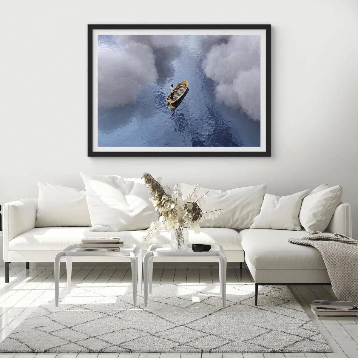 Plakat i sort ramme - Livet - rejsen - det ukendte - 70x50 cm