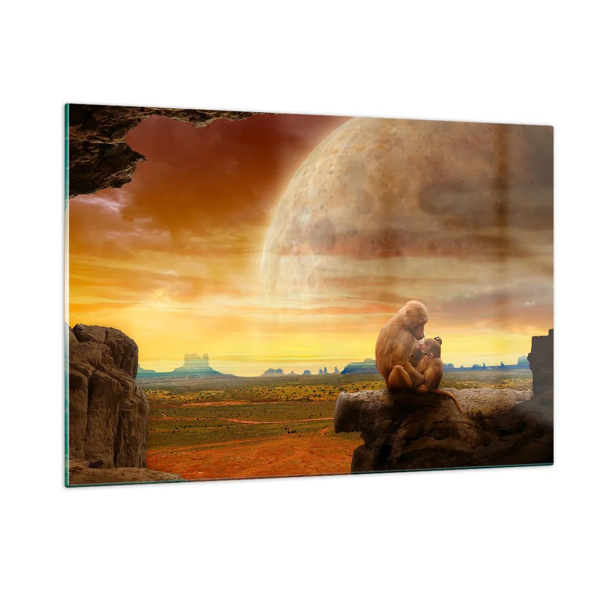 Billede på glas - Kærlighed overalt den samme - 120x80 cm