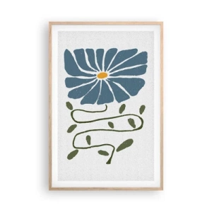 Plakat i ramme af lyst egetræ - Fra kvist til blomst - 61x91 cm