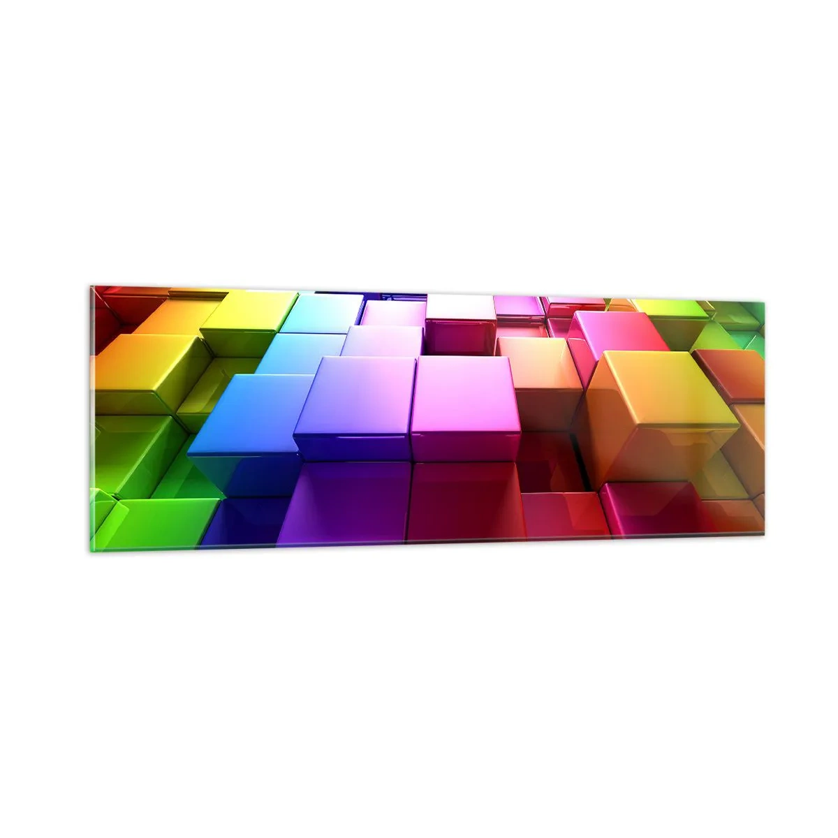 Billede på glas - Op-art sammen som et team - 90x30 cm