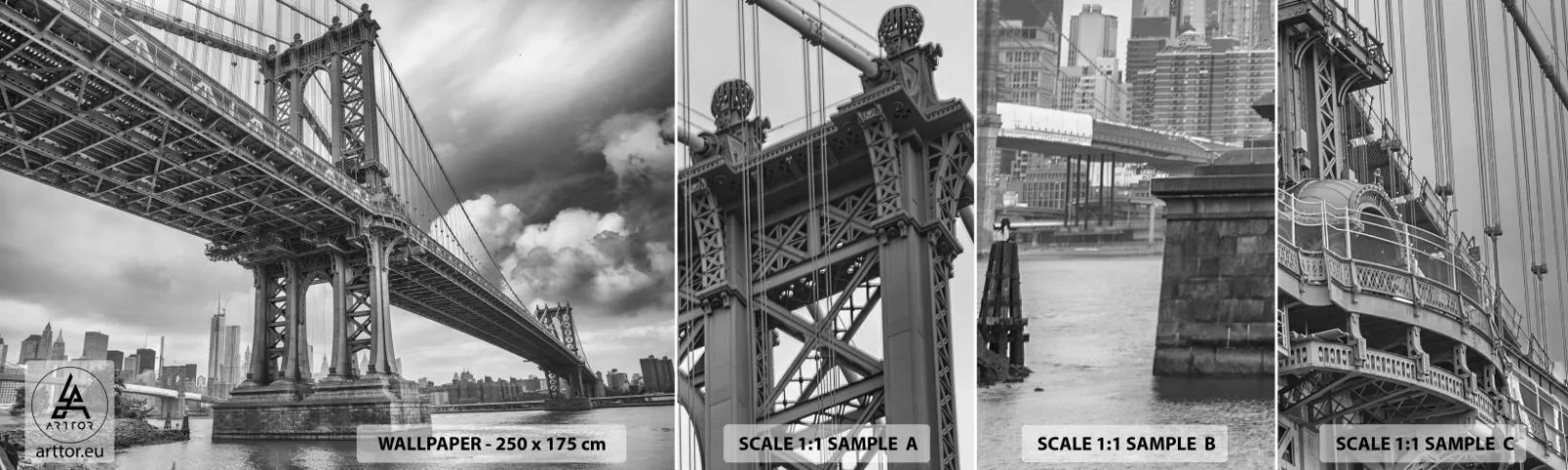 Prøve Fototapet Selvklæbende Deluxe Sticker - Til byens hjerte - New York, By, Manhattan - 100x30 cm