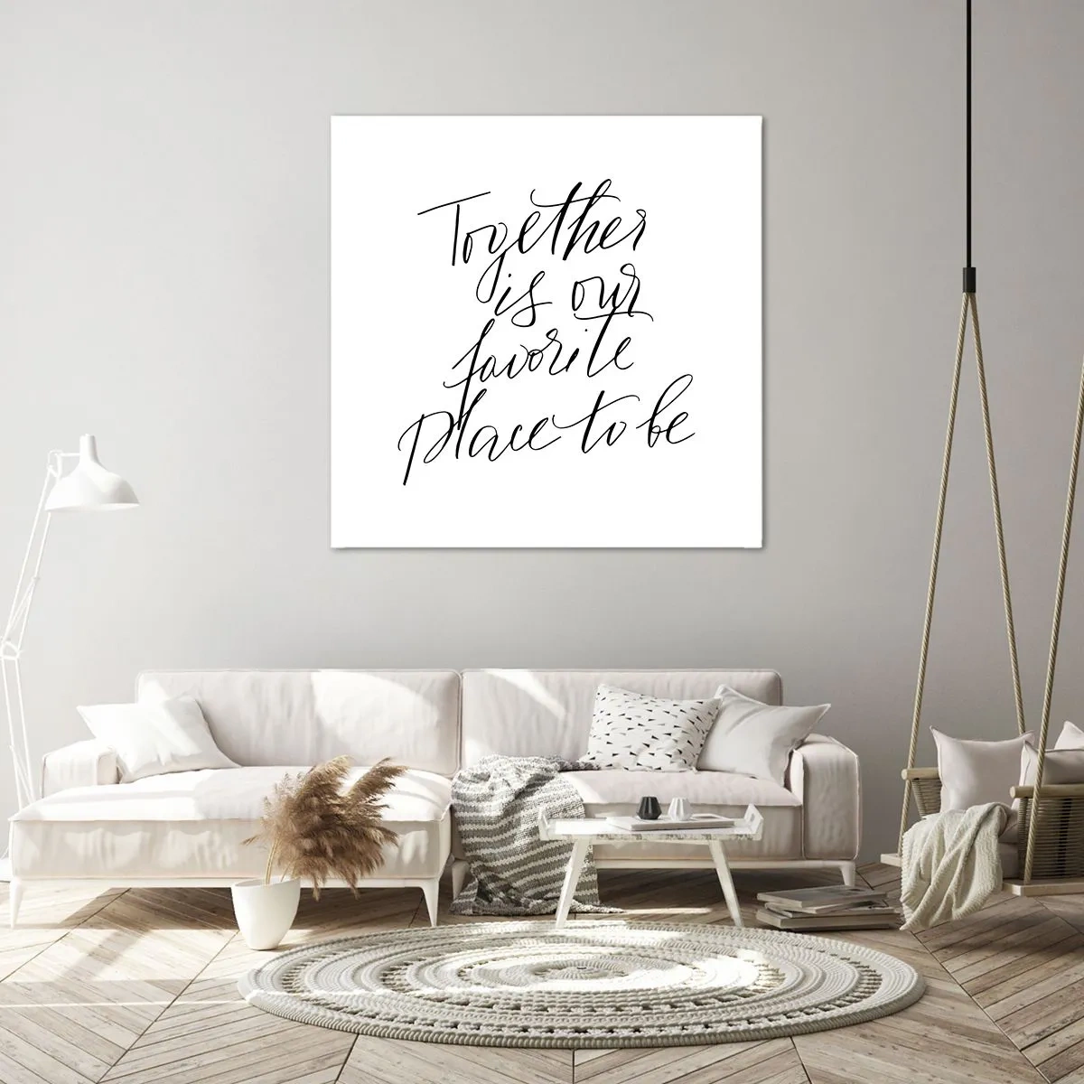 Lærredstryk - Billede på lærred - Føler du det også? - 70x70 cm