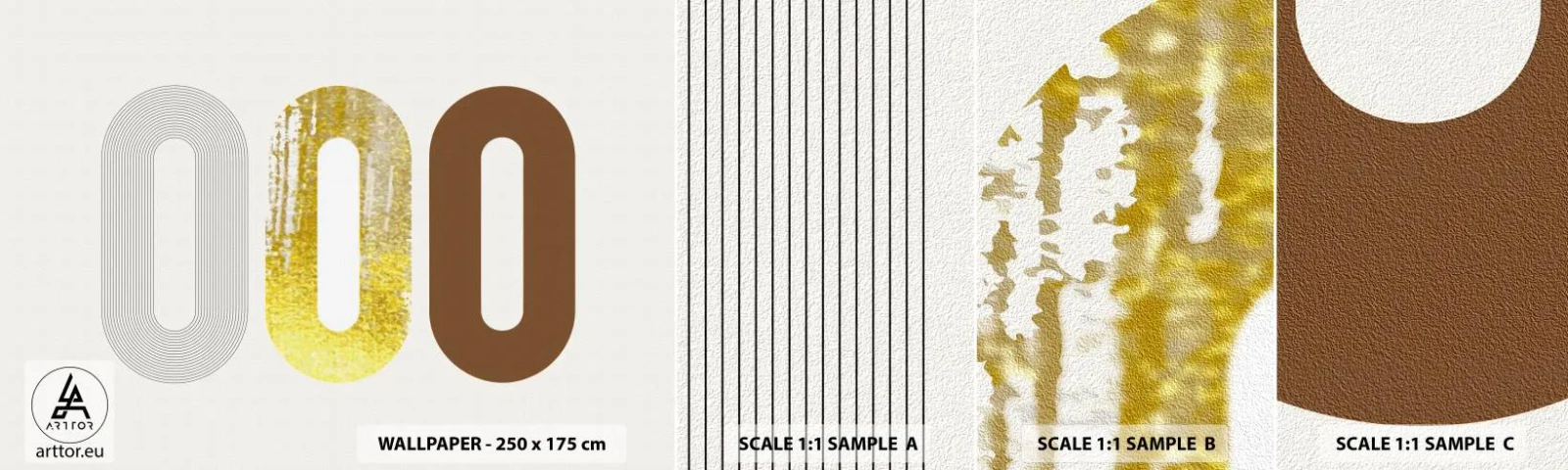Prøve Fototapet Selvklæbende Deluxe Sticker - Åhhh! - Abstraktion, Stykke, Moderne mønster - 100x30 cm