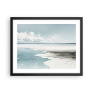 Plakat i sort ramme - Blidt tidevand - 50x40 cm