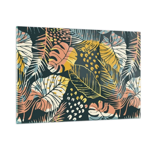 Billede på glas - Løvrig fantasi - 120x80 cm