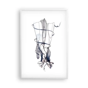 Plakat i hvid ramme - En undersøgelse af berøring - 61x91 cm