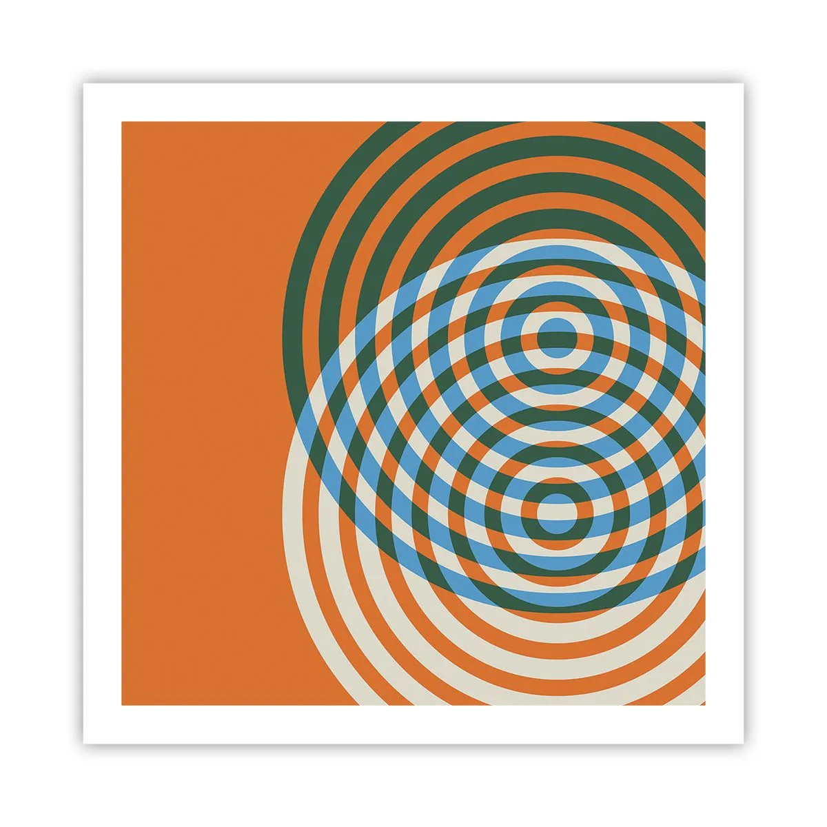 Plakat - Abstrakt cirkulær variation - 60x60 cm