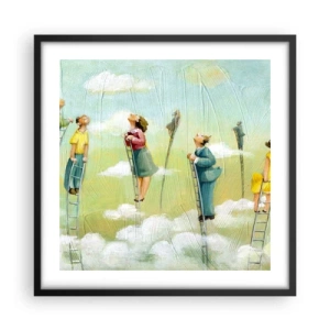 Plakat i sort ramme - Bag din drøm - 50x50 cm