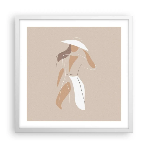 Plakat i hvid ramme - Mode er sjovt - 50x50 cm