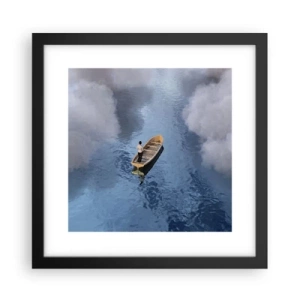 Plakat i sort ramme - Livet - rejsen - det ukendte - 30x30 cm