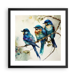 Plakat i sort ramme - Er han fornærmet? - 40x40 cm