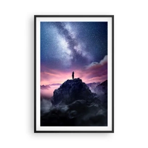 Plakat i sort ramme - Og han følte liv - 61x91 cm