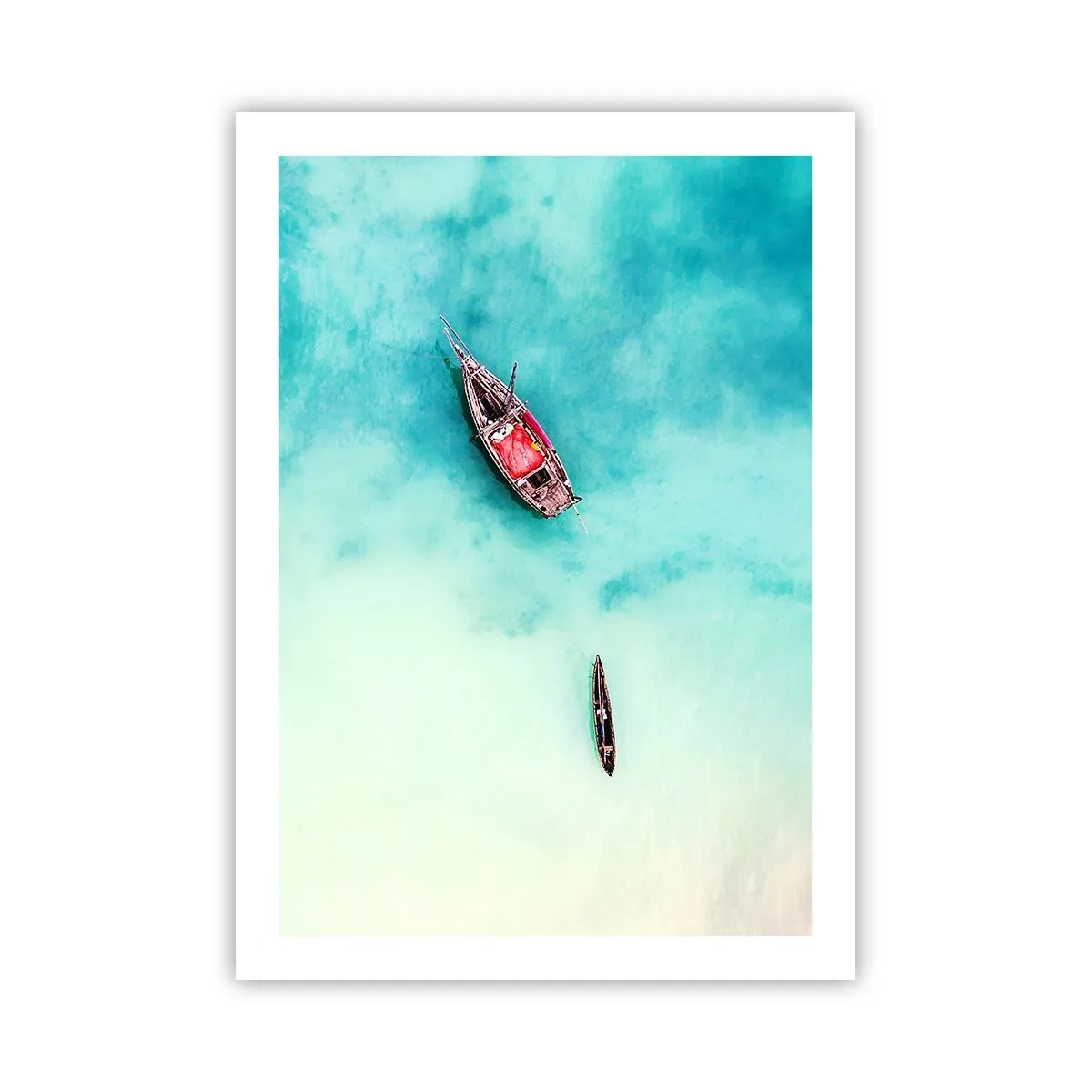 Plakat - For på Zanzibars strande, når det overskydende vand... - 50x70 cm