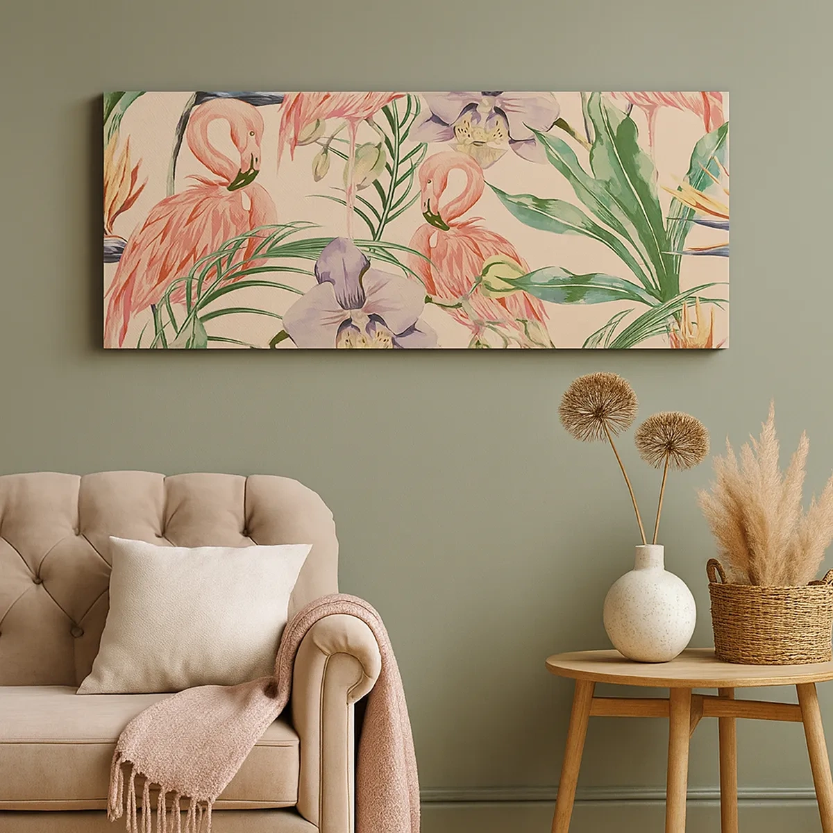 Lærredstryk - Billede på lærred - Lyserød blomstret ballet - 30x30 cm