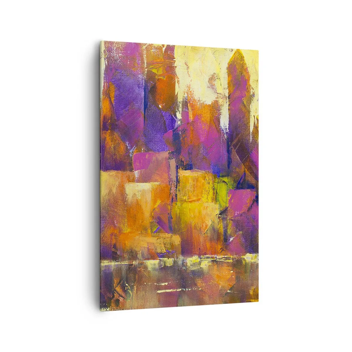 Lærredstryk - Billede på lærred - Metropolitansk sammensætning - 80x120 cm