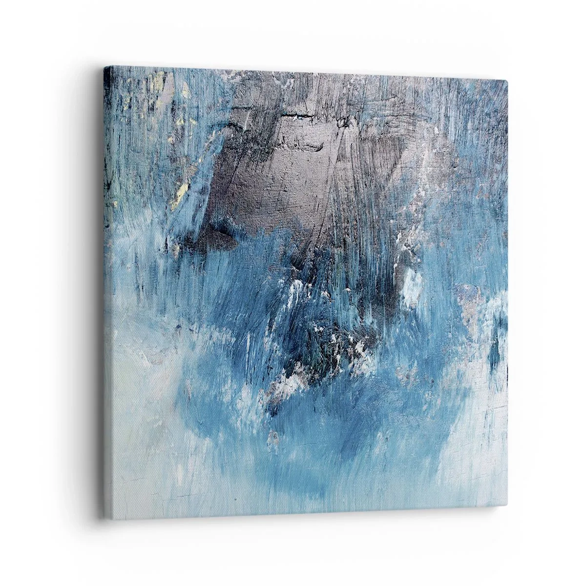 Lærredstryk - Billede på lærred - Blå rapsodi - 30x30 cm