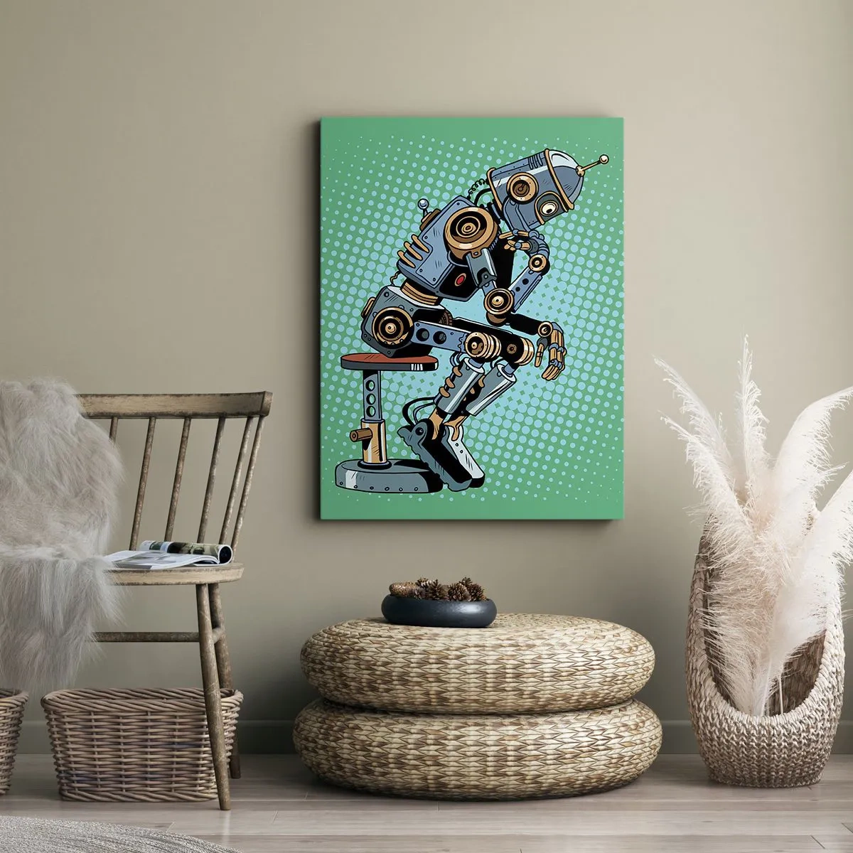 Lærredstryk - Billede på lærred - Over essensen af ​​at være - 50x70 cm