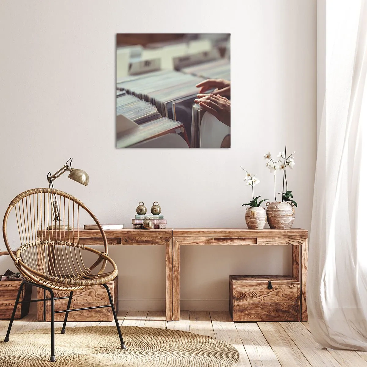 Lærredstryk - Billede på lærred - På jagt efter følelser - 40x40 cm