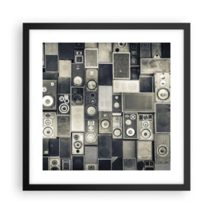 Plakat i sort ramme - Og alt er i orden - 40x40 cm