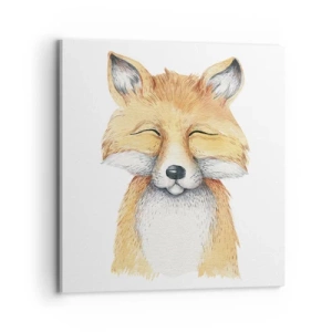 Lærredstryk - Billede på lærred - Rævehumor - 70x70 cm