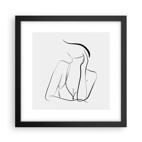 Plakat i sort ramme - På bølgen af en drøm - 30x30 cm