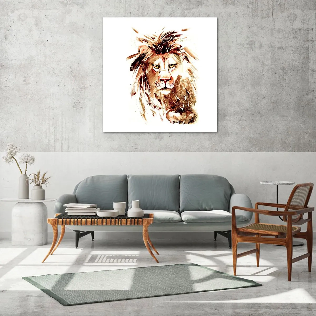 Billede på glas - Styrke og værdighed - 70x70 cm