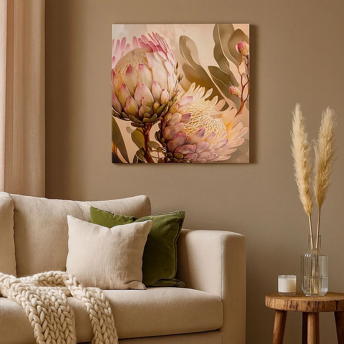 Lærredstryk - Billede på lærred - Ømt omfavnet - 30x30 cm