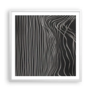 Plakat i hvid ramme - Rytme og accent - 60x60 cm