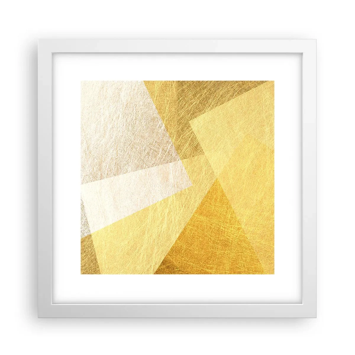 Plakat i hvid ramme - Geometriens vejr - 30x30 cm