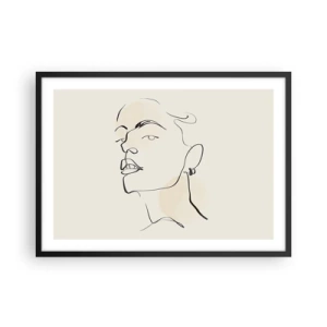 Plakat i sort ramme - Et stolt blik - 70x50 cm