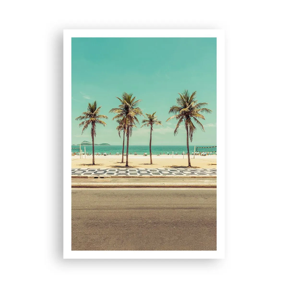 Plakat - På stranden - 70x100 cm