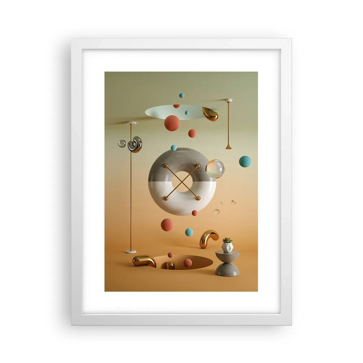 Plakat i hvid ramme - Alt kan ske - 30x40 cm