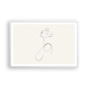 Plakat i hvid ramme - Sløjfet i drømme - 91x61 cm