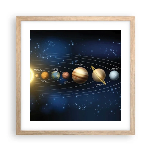 Plakat i ramme af lyst egetræ - En ud af ti - 40x40 cm