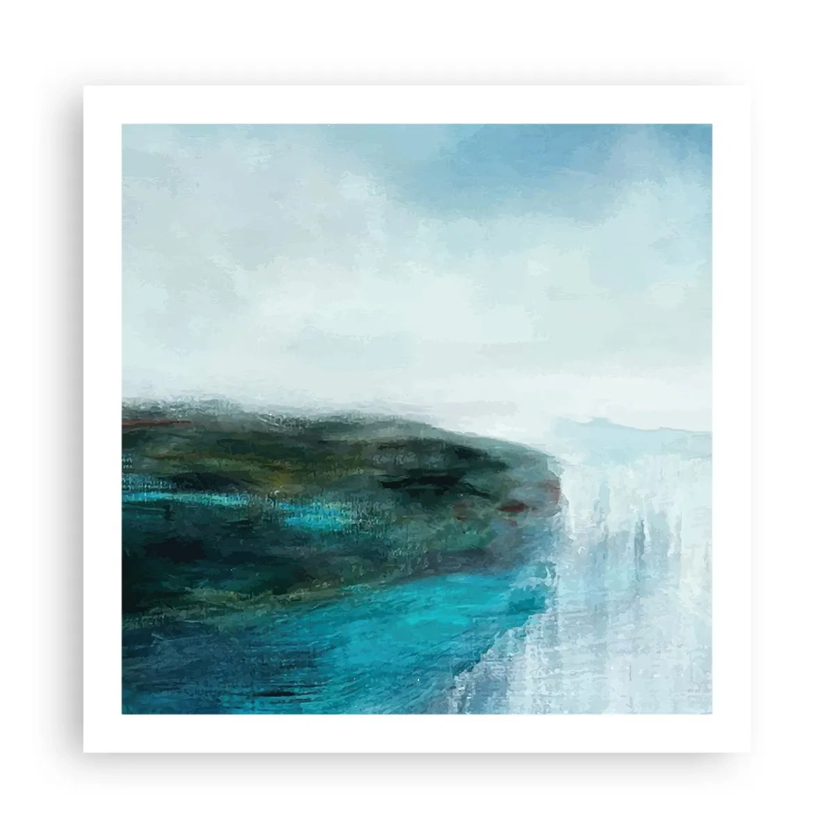 Plakat - Marin abstraktion - 60x60 cm