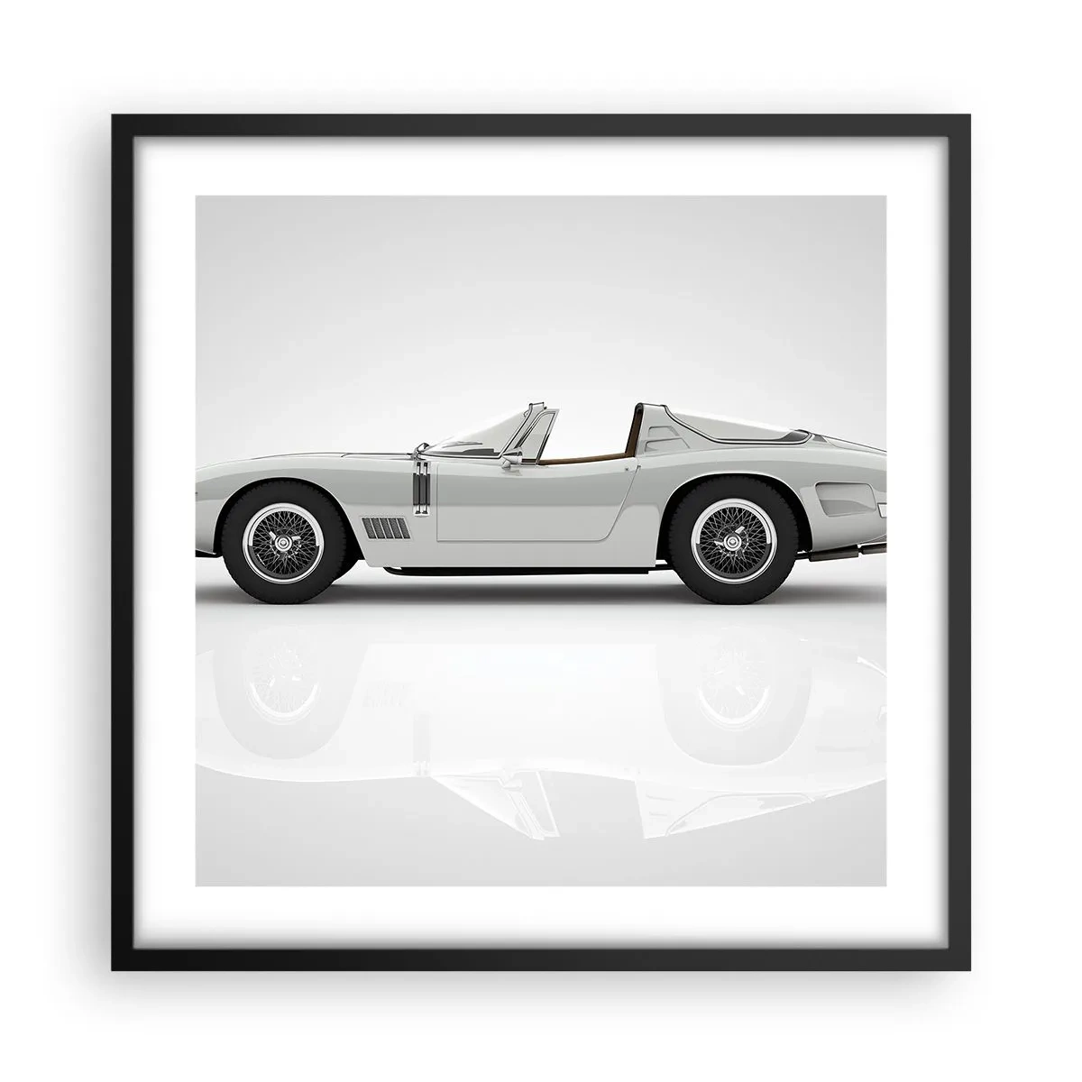 Plakat i sort ramme - Løftet om sjov - 50x50 cm