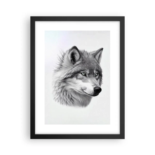 Plakat i sort ramme - Alpha - uden tvivl - 30x40 cm