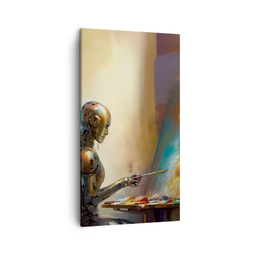 Lærredstryk - Billede på lærred - Fremtidens kunst - 45x80 cm