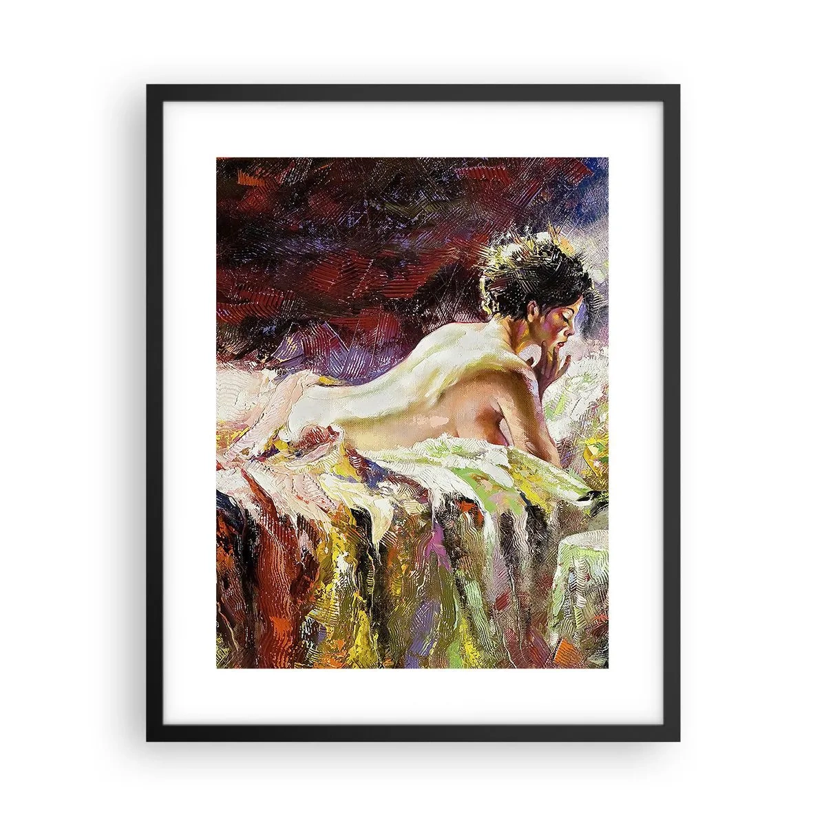 Plakat i sort ramme - Eftertænksom Venus - 40x50 cm