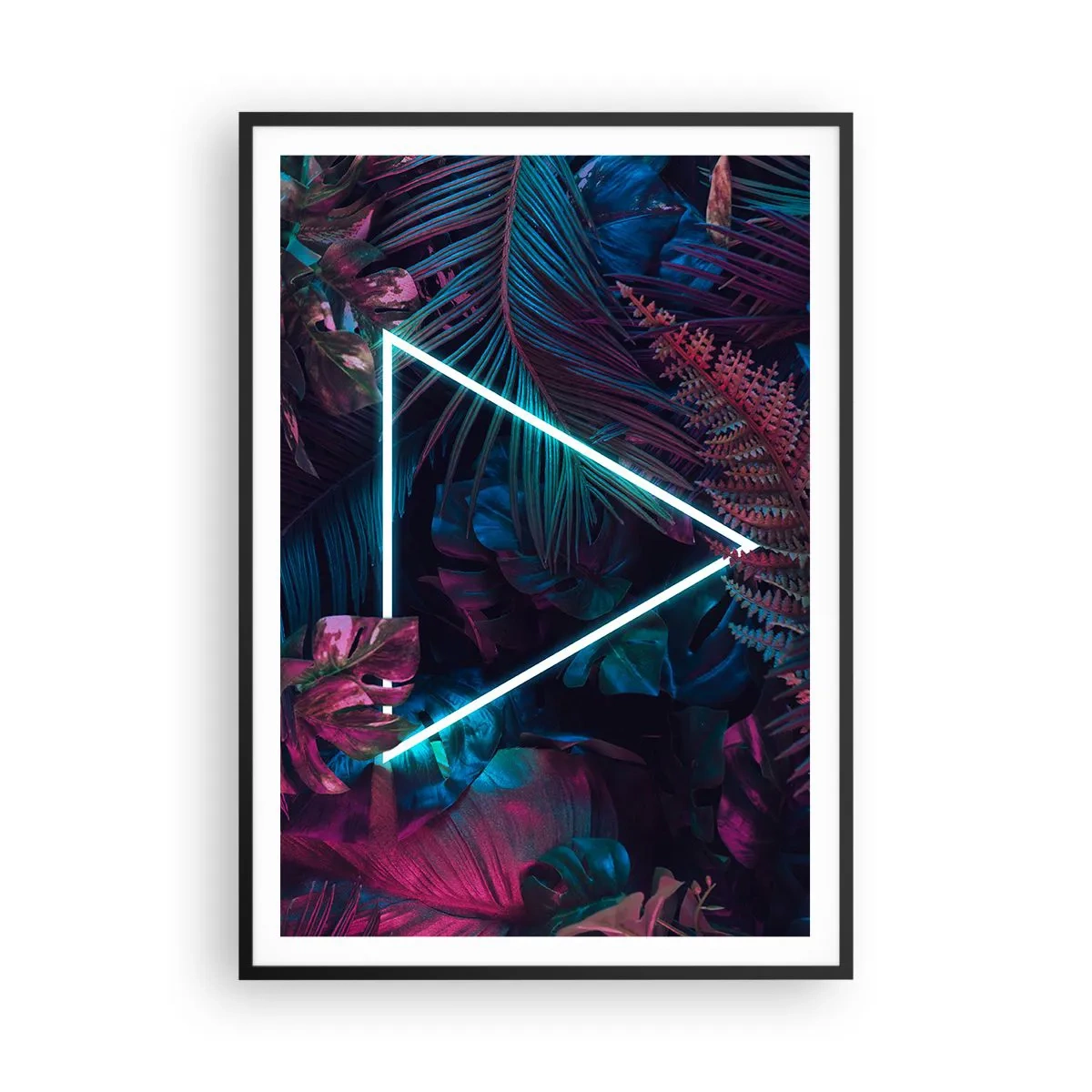 Plakat i sort ramme - Have i disco-stil - 70x100 cm