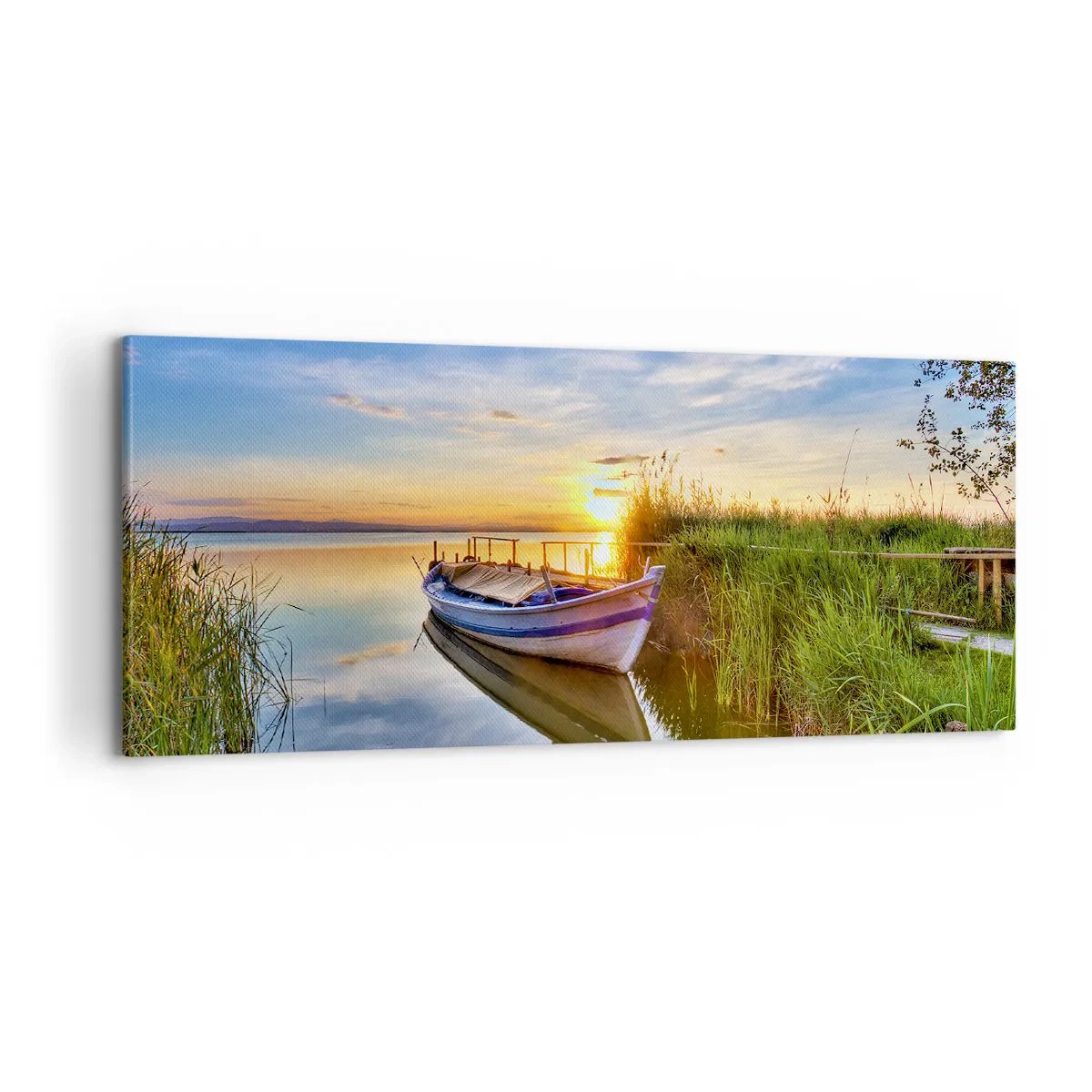 Lærredstryk - Billede på lærred - Bugt med opfyldte drømme - 100x40 cm