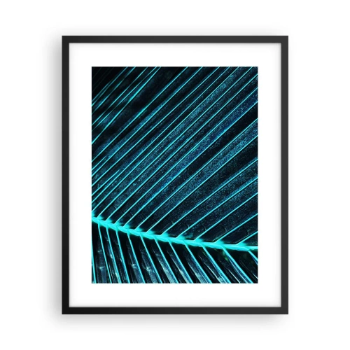 Plakat i sort ramme - Tekstur af grønt - 40x50 cm