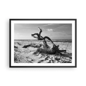 Plakat i sort ramme - Havets skulptur - 70x50 cm