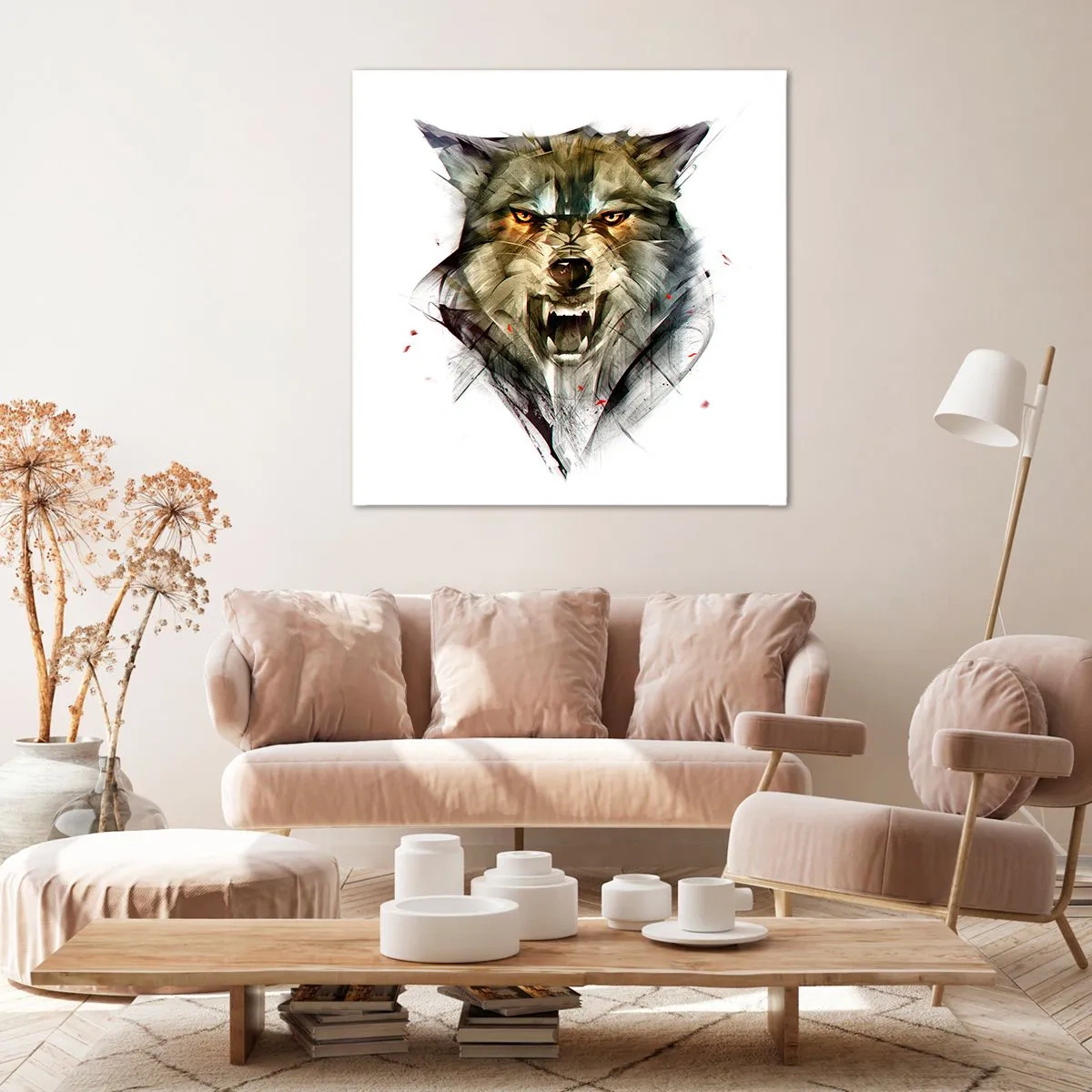 Lærredstryk - Billede på lærred - Ikke et skridt! - 30x30 cm