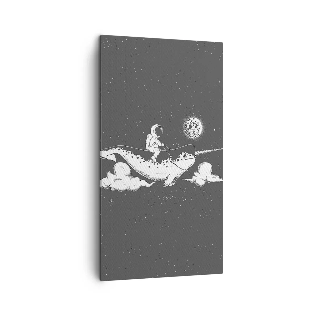 Lærredstryk - Billede på lærred - Rumrytter - 45x80 cm