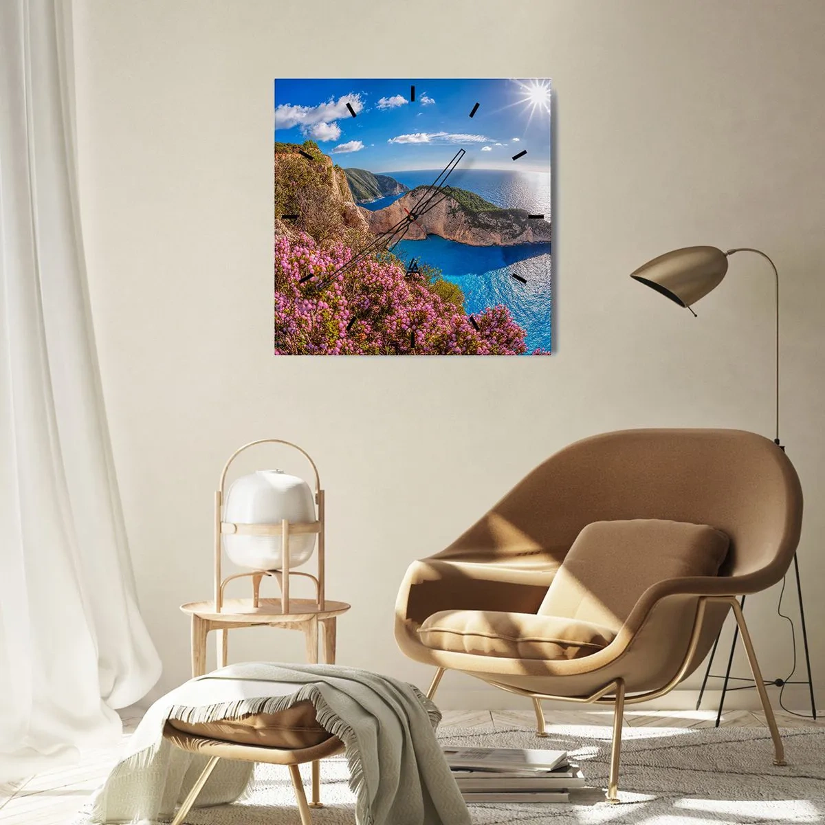 Vægur, Uret - Min store græske ferie - 30x30 cm