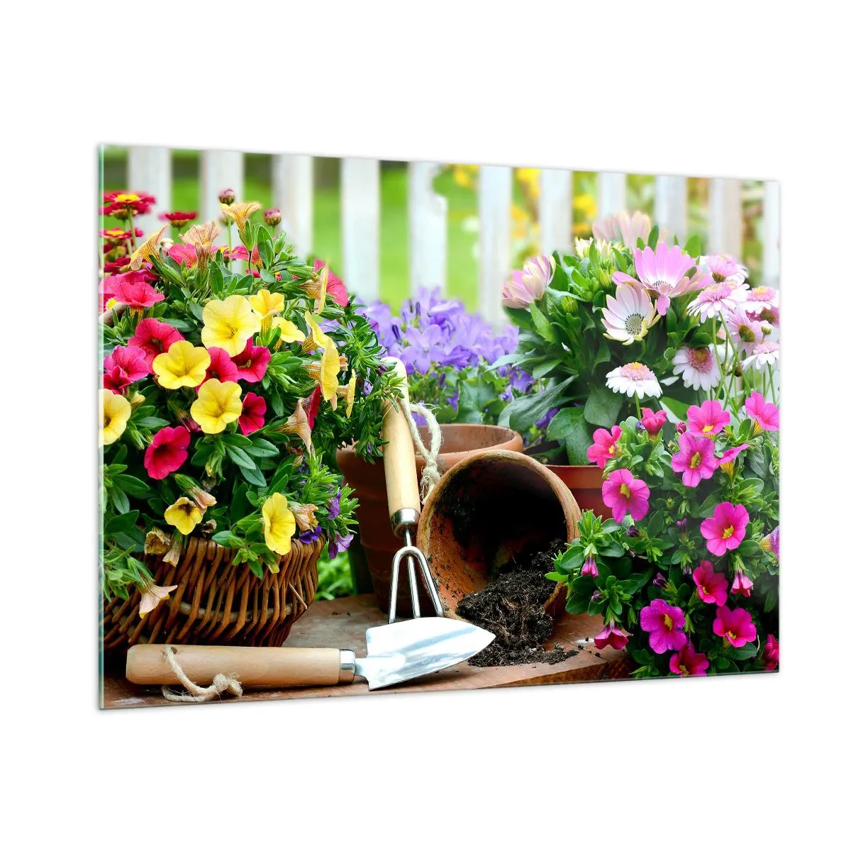 Billede på glas - Zosias have - 100x70 cm