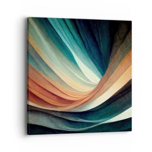 Lærredstryk - Billede på lærred - Vævet af farver - 40x40 cm