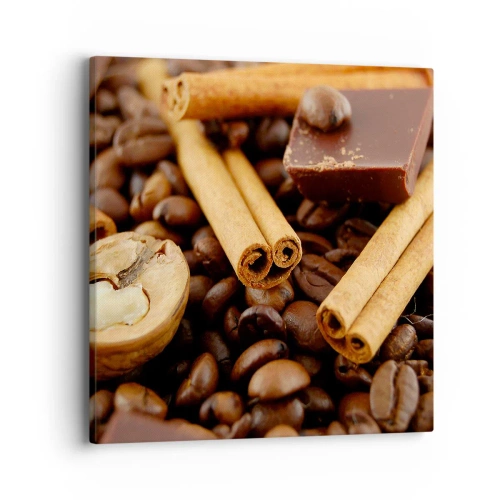 Lærredstryk - Billede på lærred - Koncert af smagsoplevelser - 40x40 cm